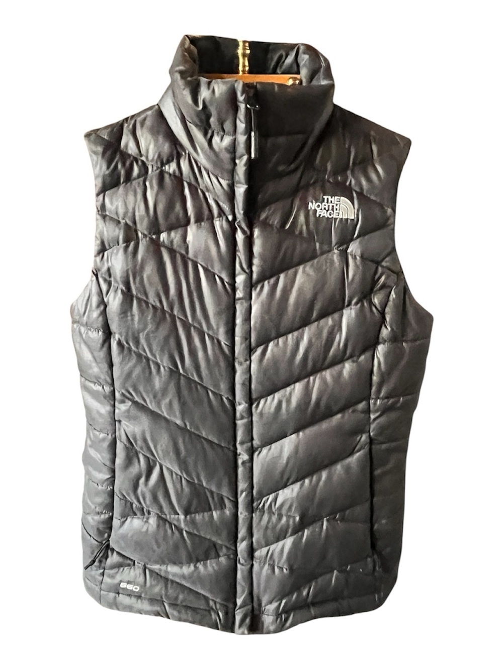 The North Face Black 550 Down Fill Zip Vest XS